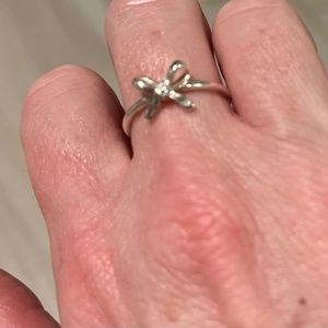 Kendra Scott sterling silver bow ring, size 7